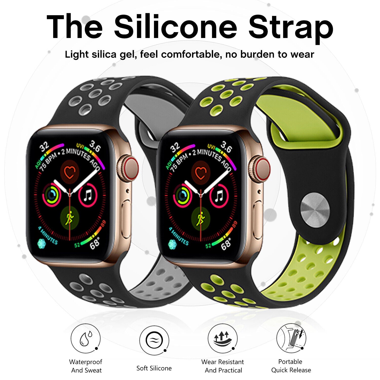 Bracelet de rechange en silicone Nike Sport pour Apple Watch iWatch Bracelet de rechange en silicone Nike Sport pour Apple Watch iWatch